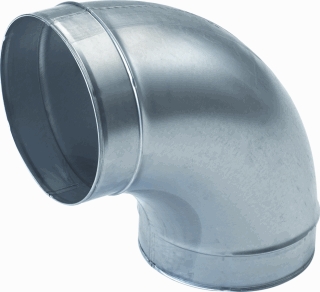 Spiralo bocht 90° 100mm geperst